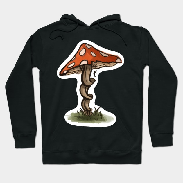 twisty red mushroom Hoodie by avercado-art